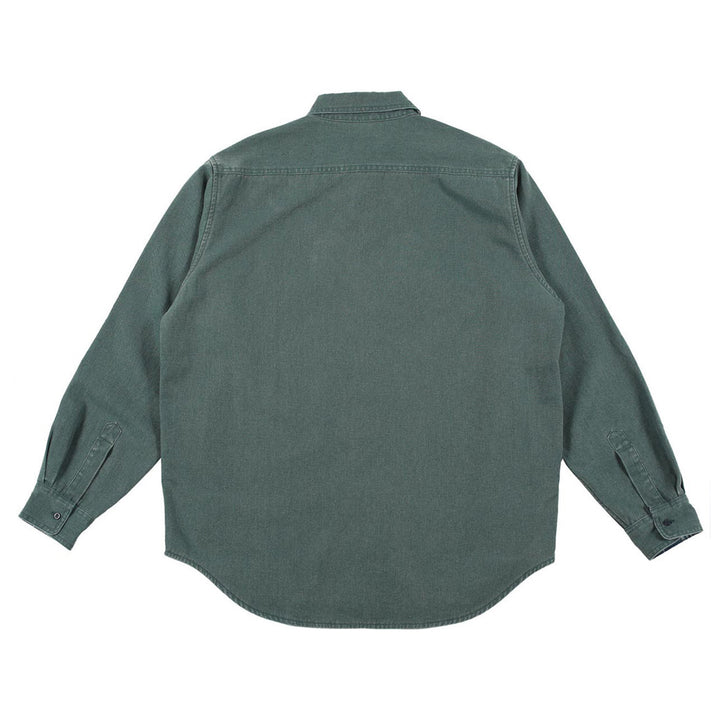 Theories Union Lined Flannel Shirt Sea Green