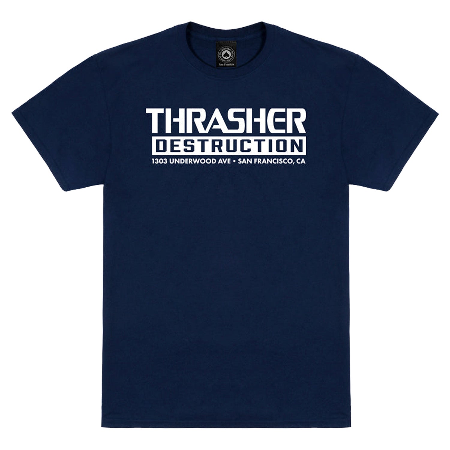Thrasher Magazine Destruction Tee Navy