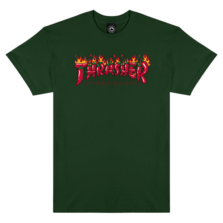 Thrasher Magazine Fuego Tee Forest Green