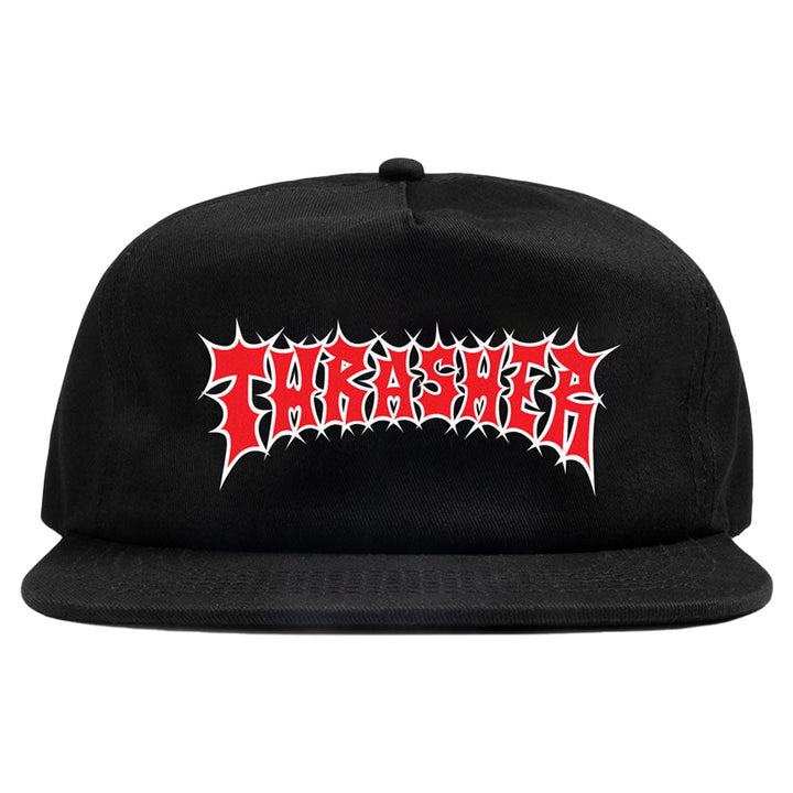 Thrasher Magazine Spikey Snapback Hat Black