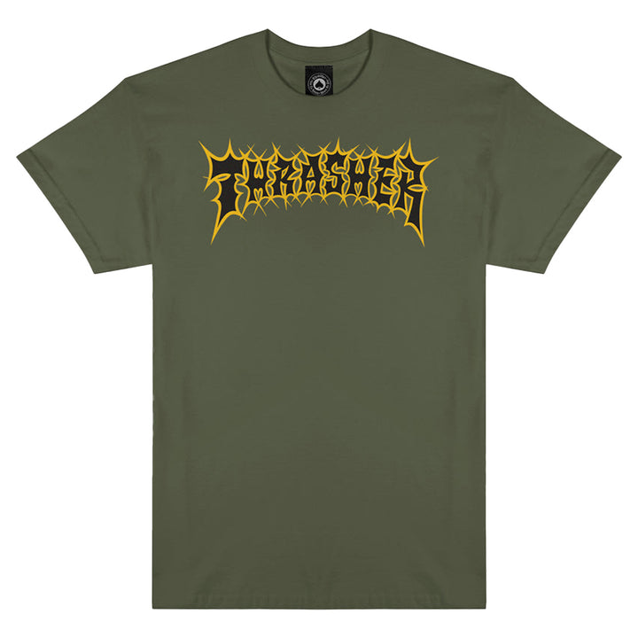 Thrasher Magazine Spikey Tee Army Green