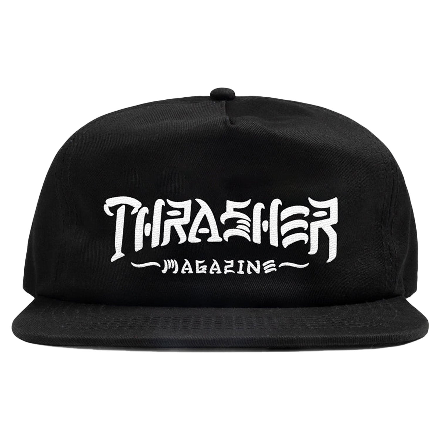 Thrasher Magazine Thrash &amp; Destroy Snapback Hat Black