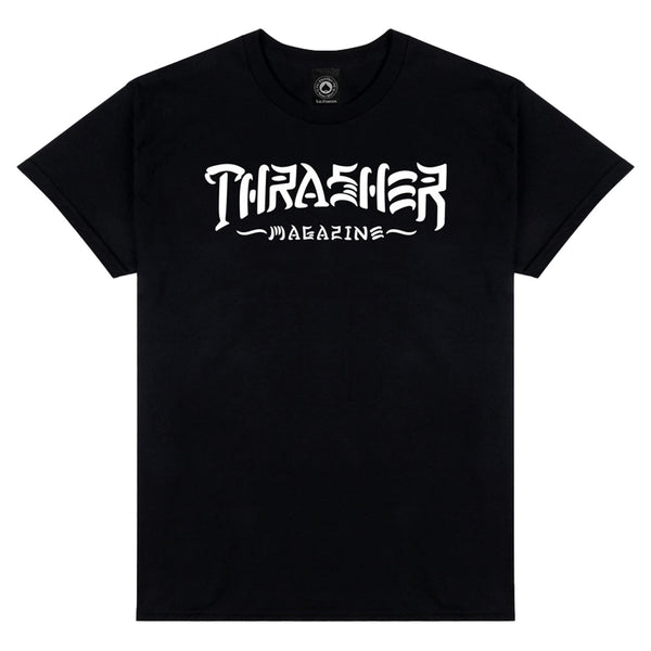 THRASHER モノクロフォト T-shirt Thrasher Magazine Thrash & Destroy Tee Black - Orchard Skateshop