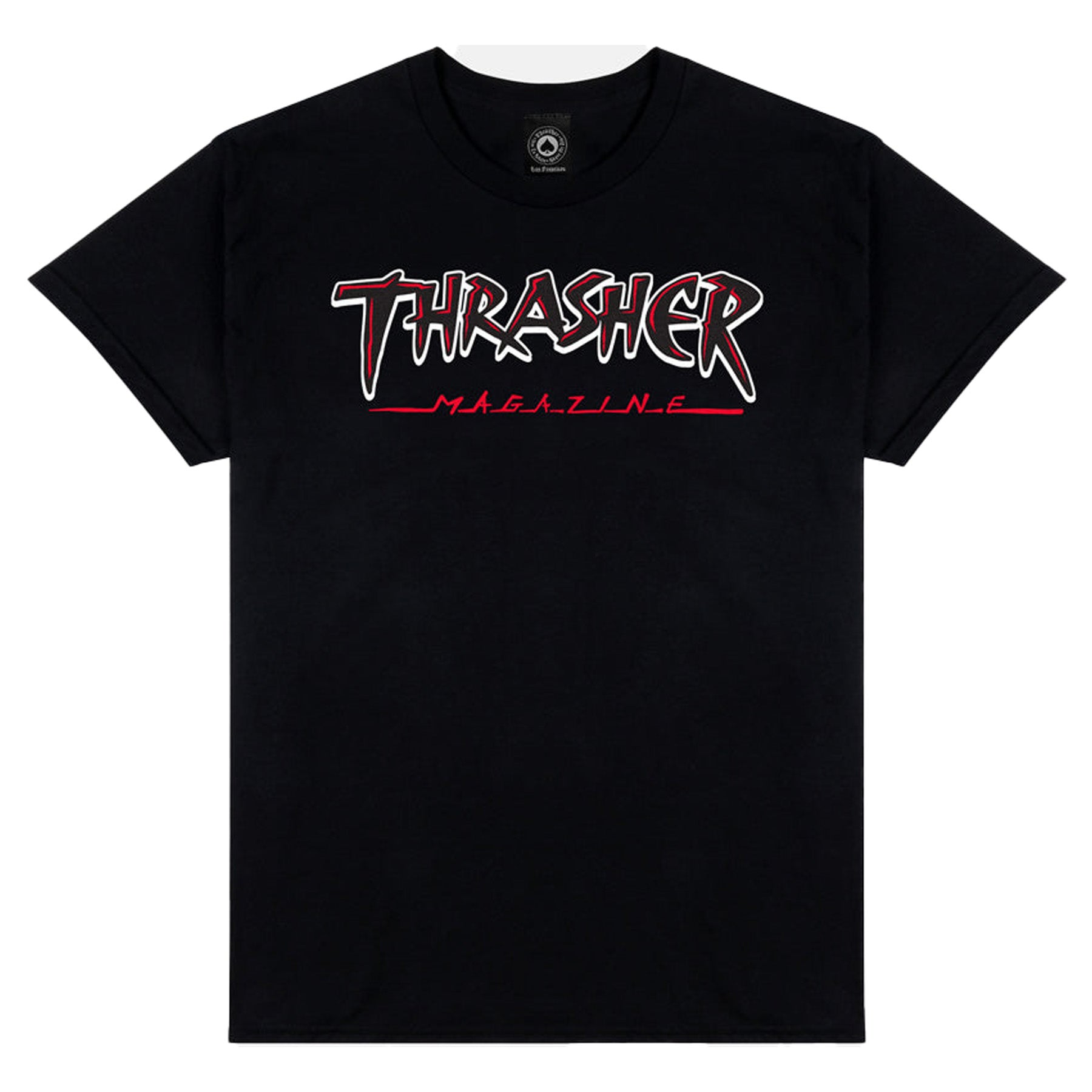 Thrasher Slash Tee Black - Orchard Skateshop