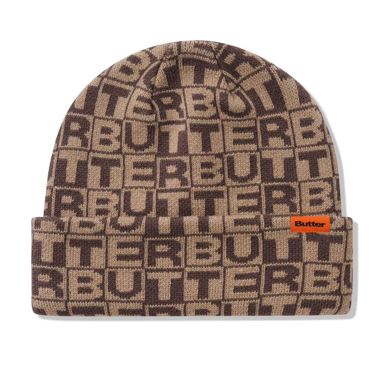 Butter Goods Tiles Cuff Beanie Brown