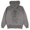 Timescan Thorns Zip Hooded Sweatshirt Stone Washed Black