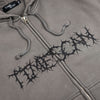 Timescan Thorns Zip Hooded Sweatshirt Stone Washed Black