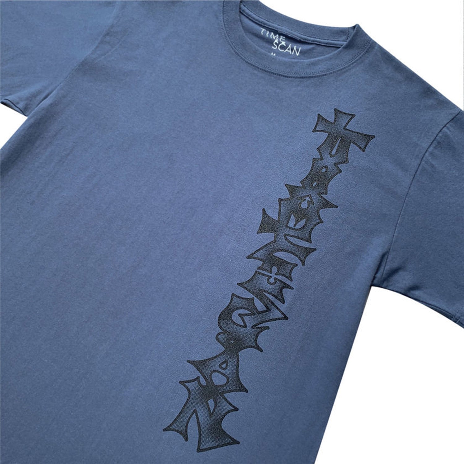 Timescan Vertical Flow Tee Stone Navy