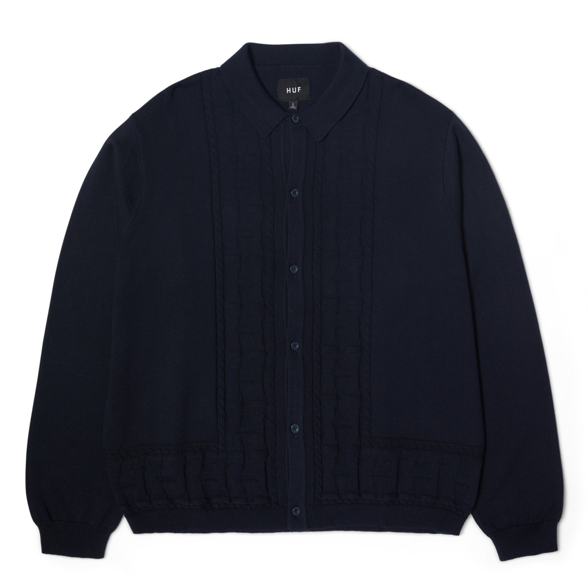 Huf Towner LS Knit Top Navy