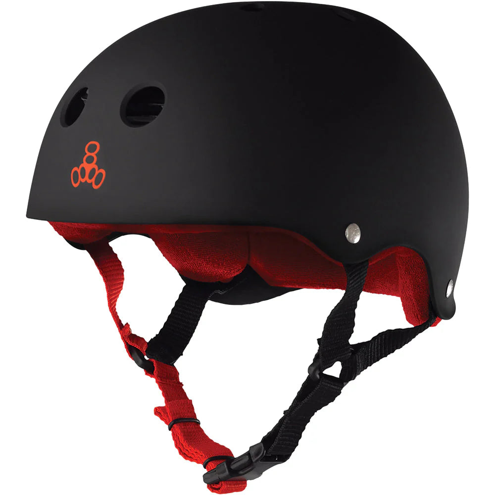 Triple 8 Sweatsaver Helmet Black Matte w/ Red