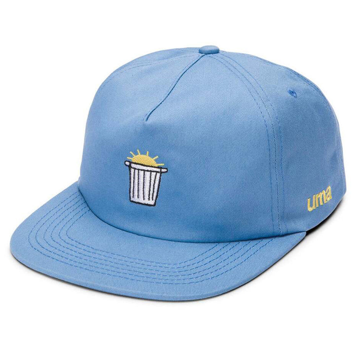Uma Trash Can Sunrise Snapback Hat Light Blue
