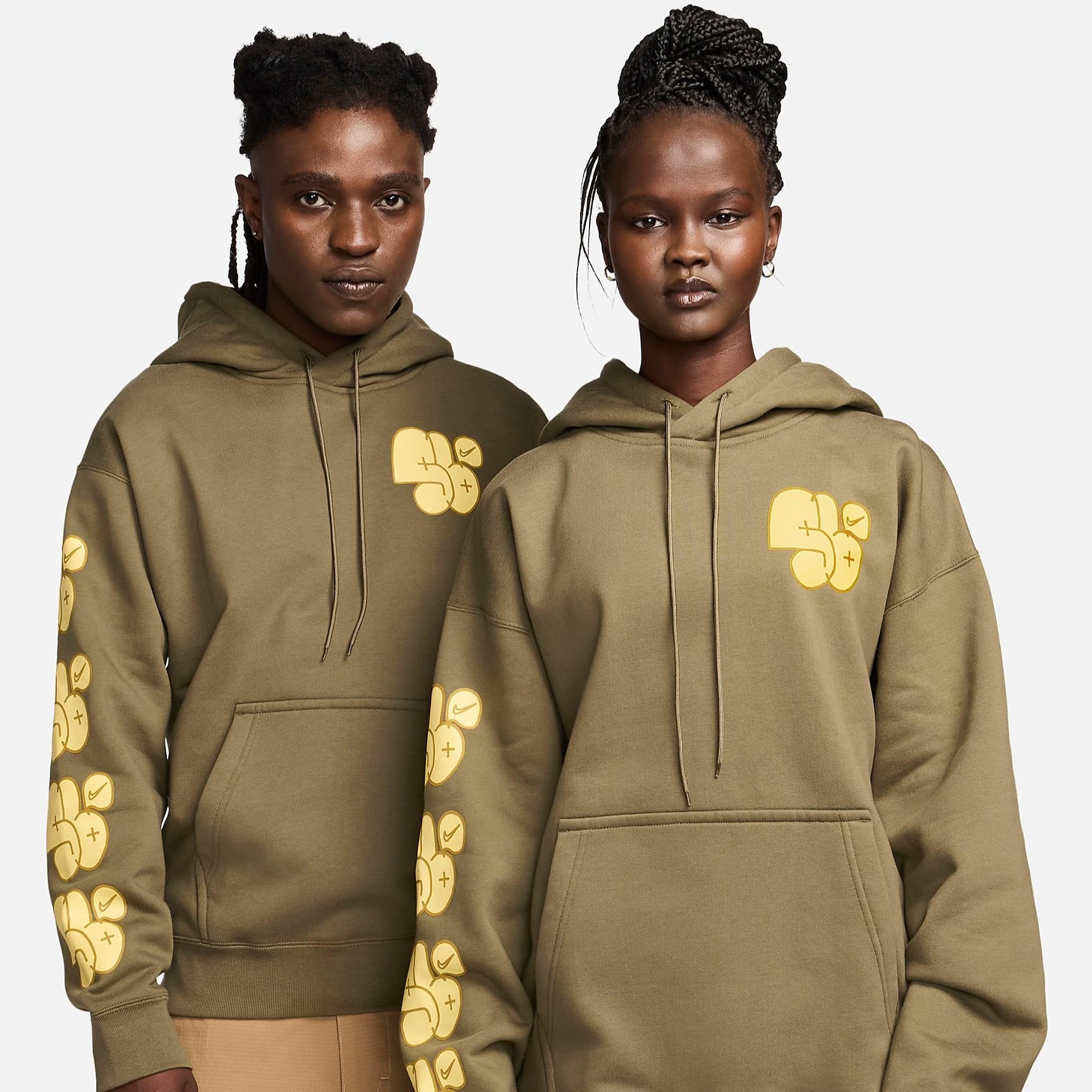 Nike hoodie olive on sale