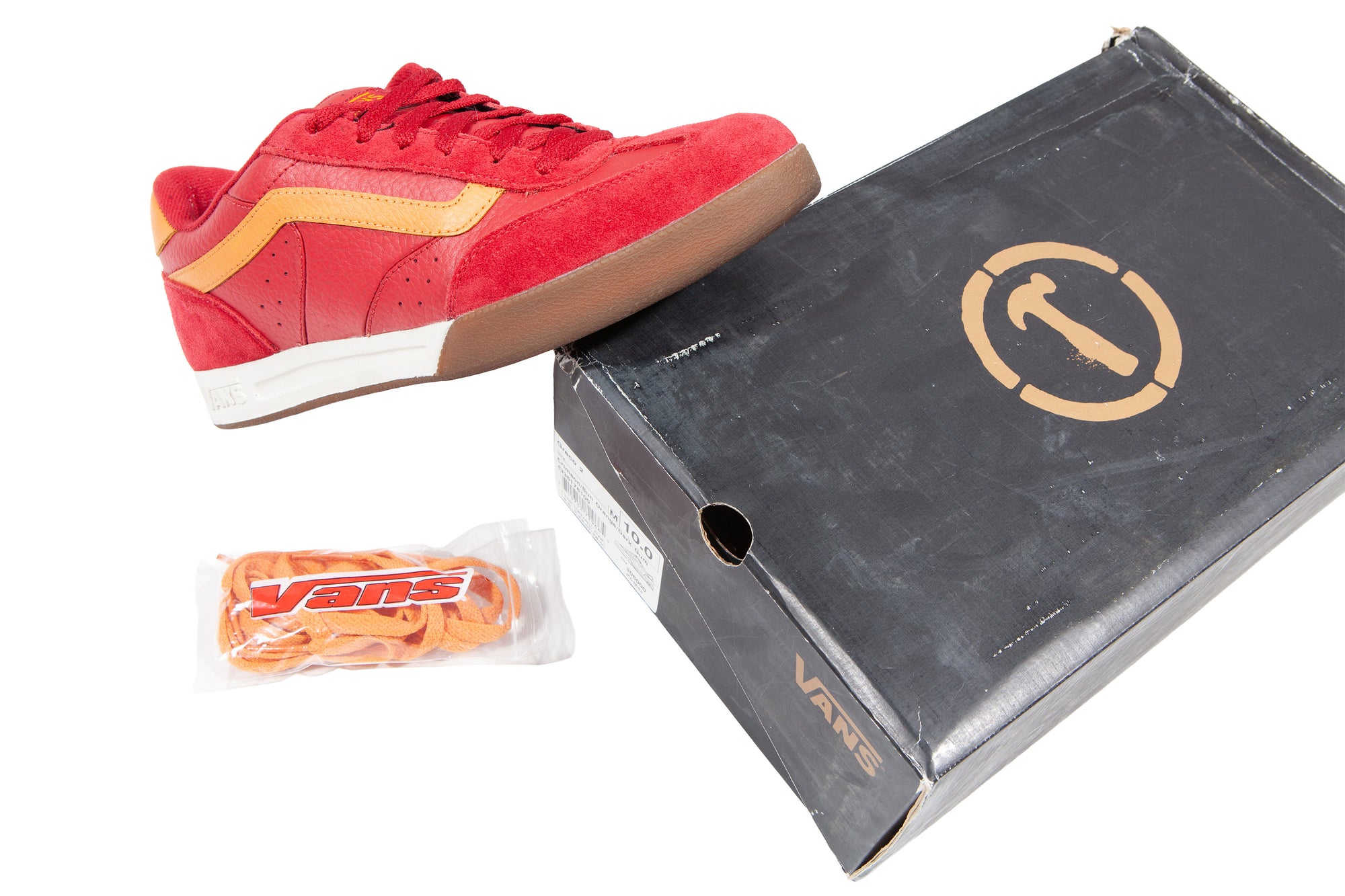 Overripe Vans Greco 2 Crimson/Sun Orange/Gum Size 10 2003