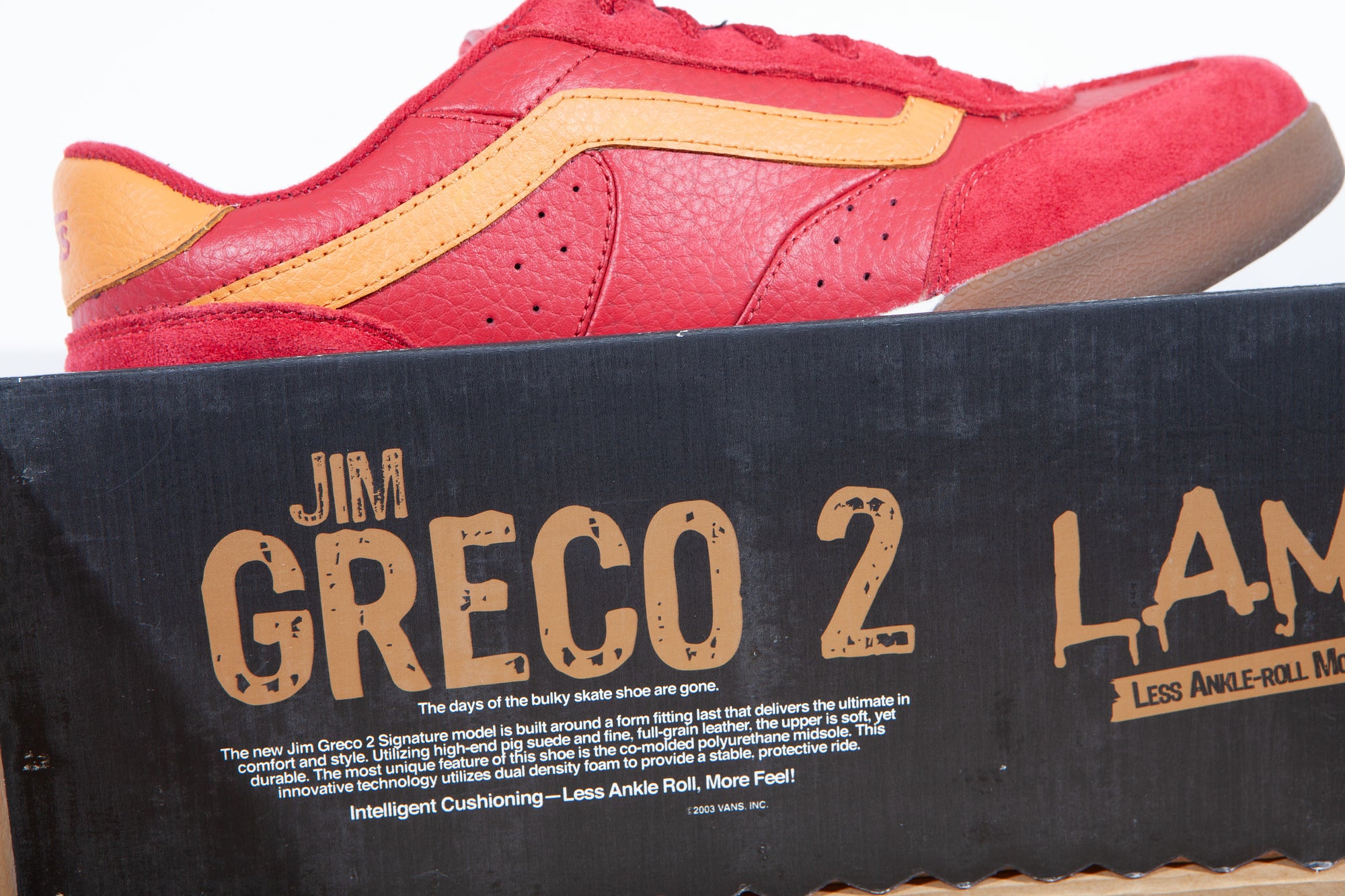 Overripe Vans Greco 2 Crimson/Sun Orange/Gum Size 10 2003