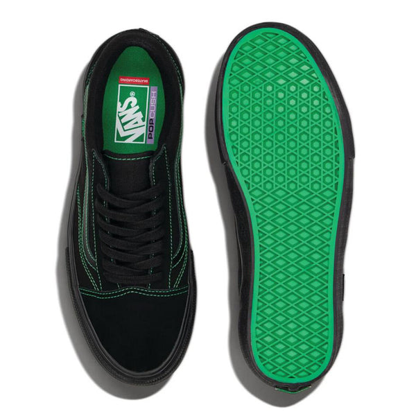 Vans Skate Old Skool Black/Black/Green - Orchard Skateshop