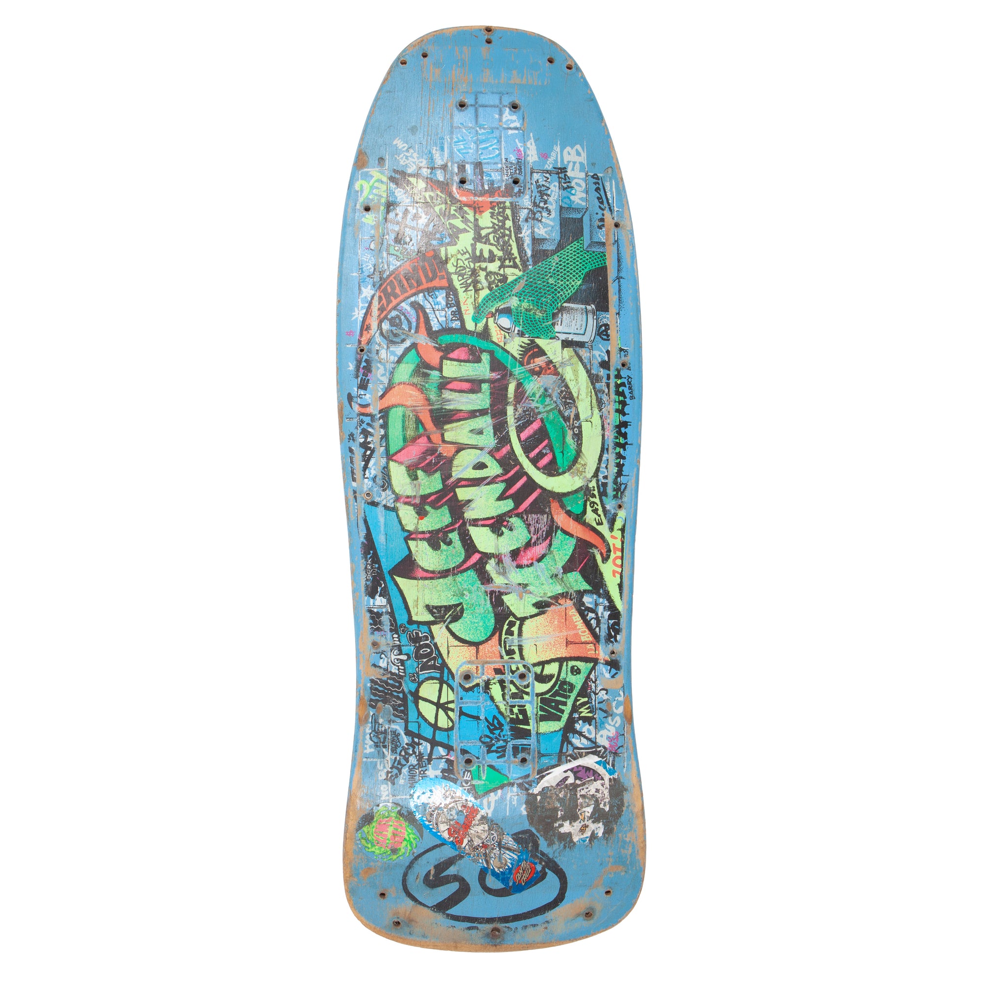 Overripe Santa Cruz Jeff Kendall Graffiti Blue Deck Used (Late 80's)