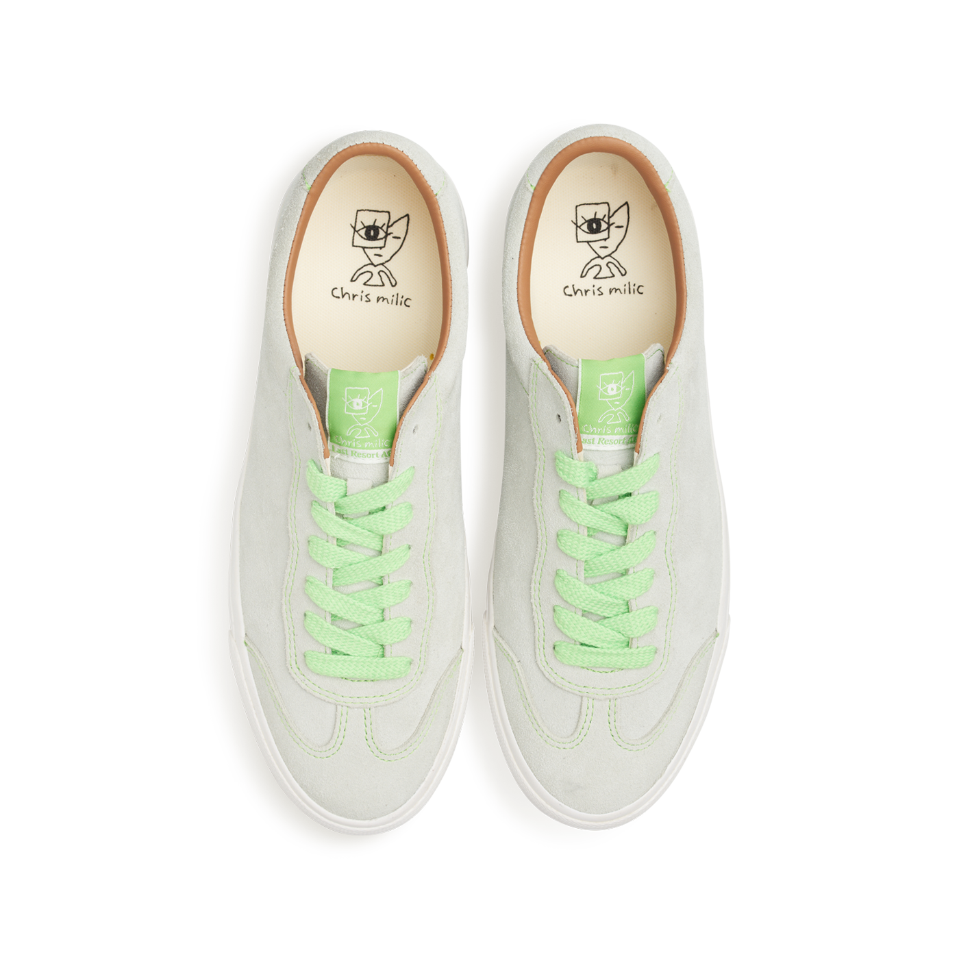 Last Resort AB VM004 Milic Suede Green Tint/White