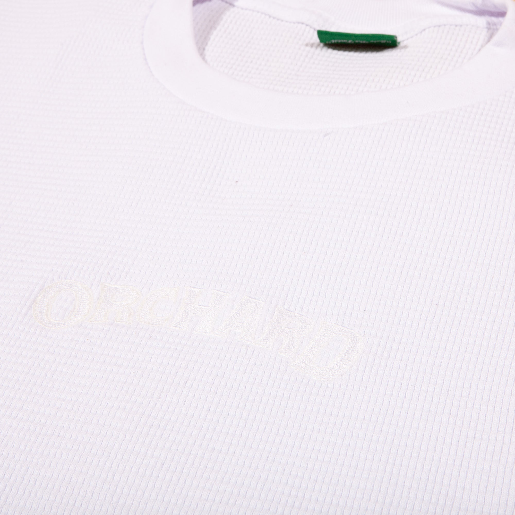 Orchard Emb Text Logo Thermal Shirt White/White