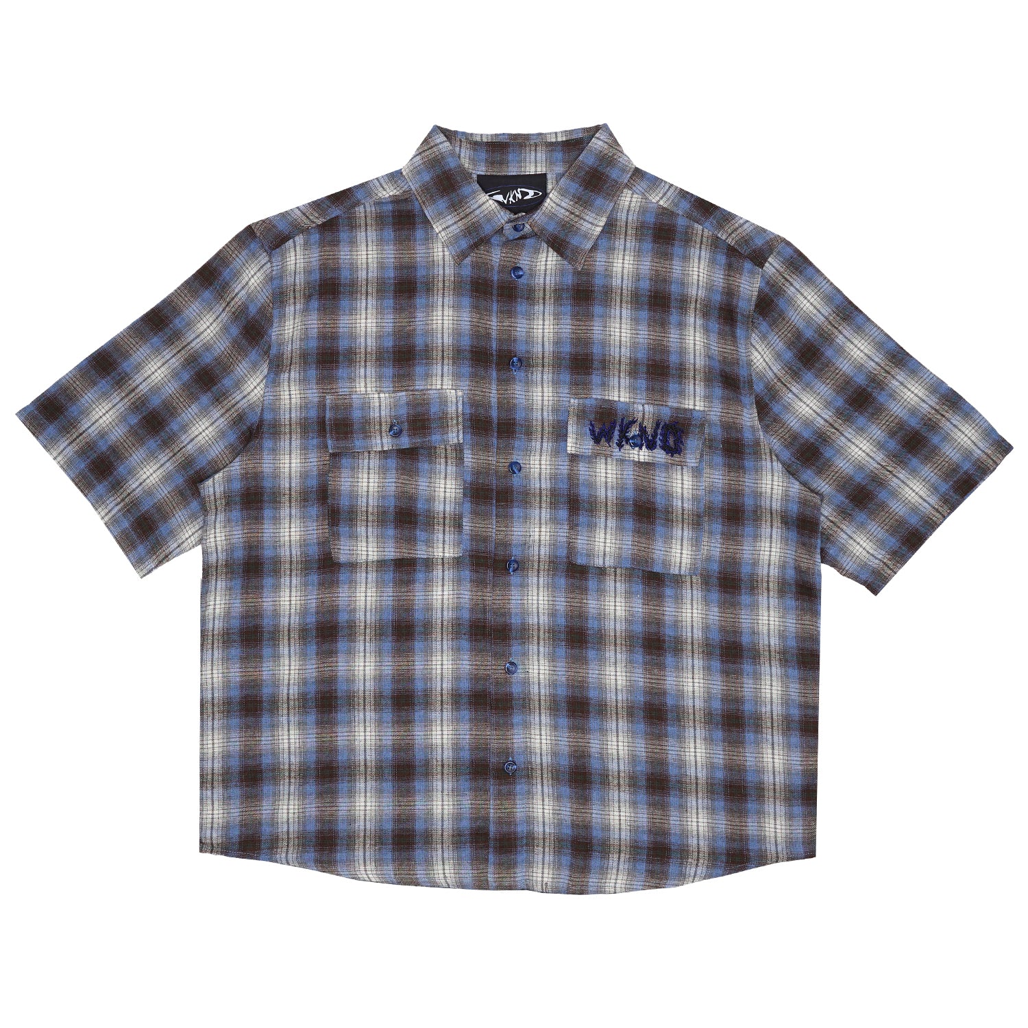 WKND Wilson Shirt Black/Blue Plaid