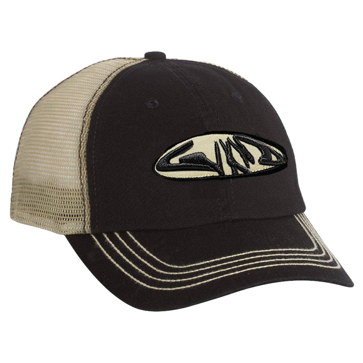 WKND Fishbone Patch Contrast Stitch Trucker Hat Black/Bone