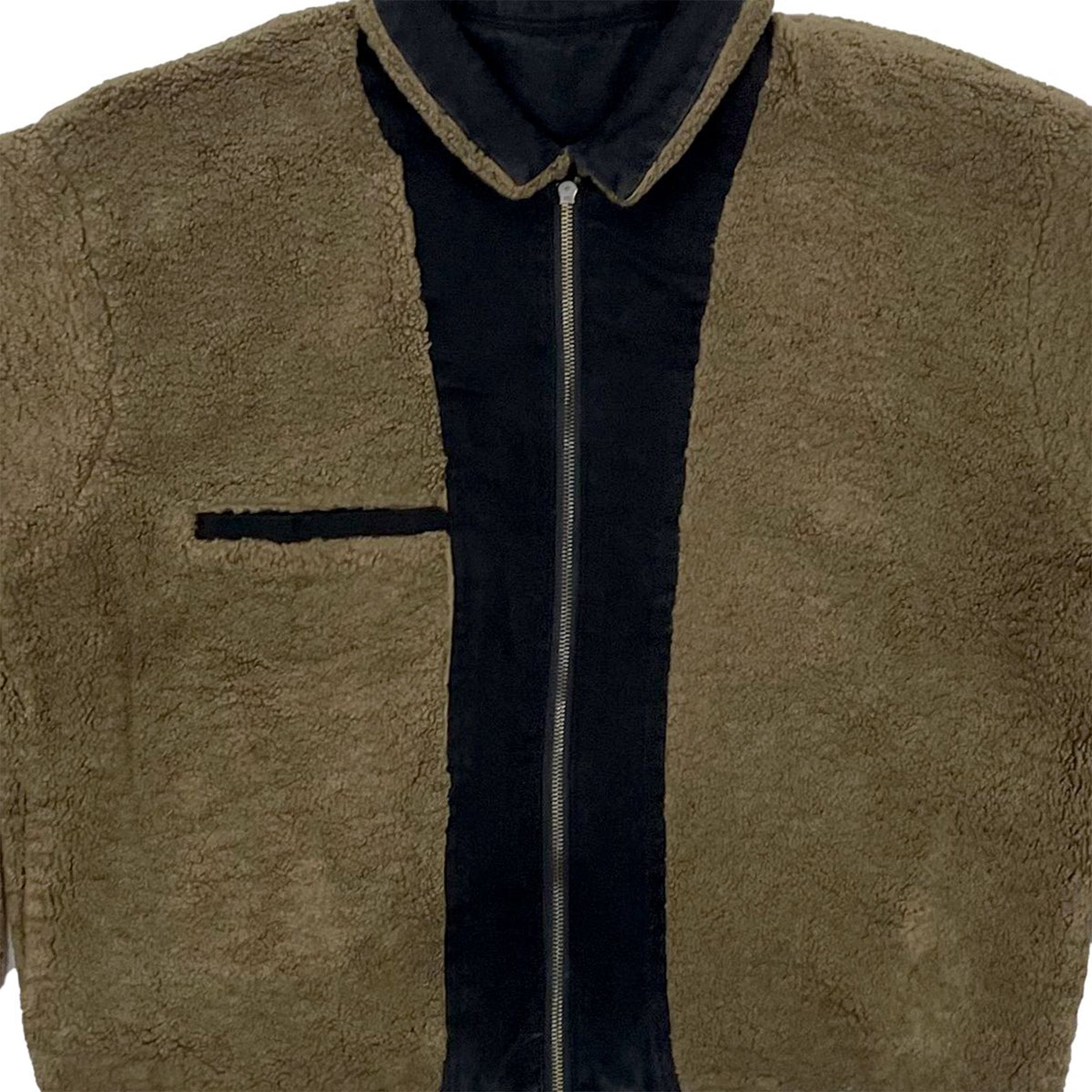 WKND Sherpa Lined Denim Zip Jacket Washed Black