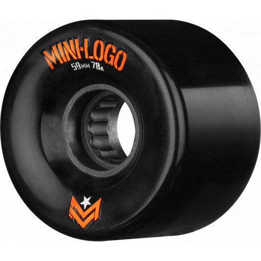 Mini Logo Wheels AWOL A-Cut Black 78A 59MM