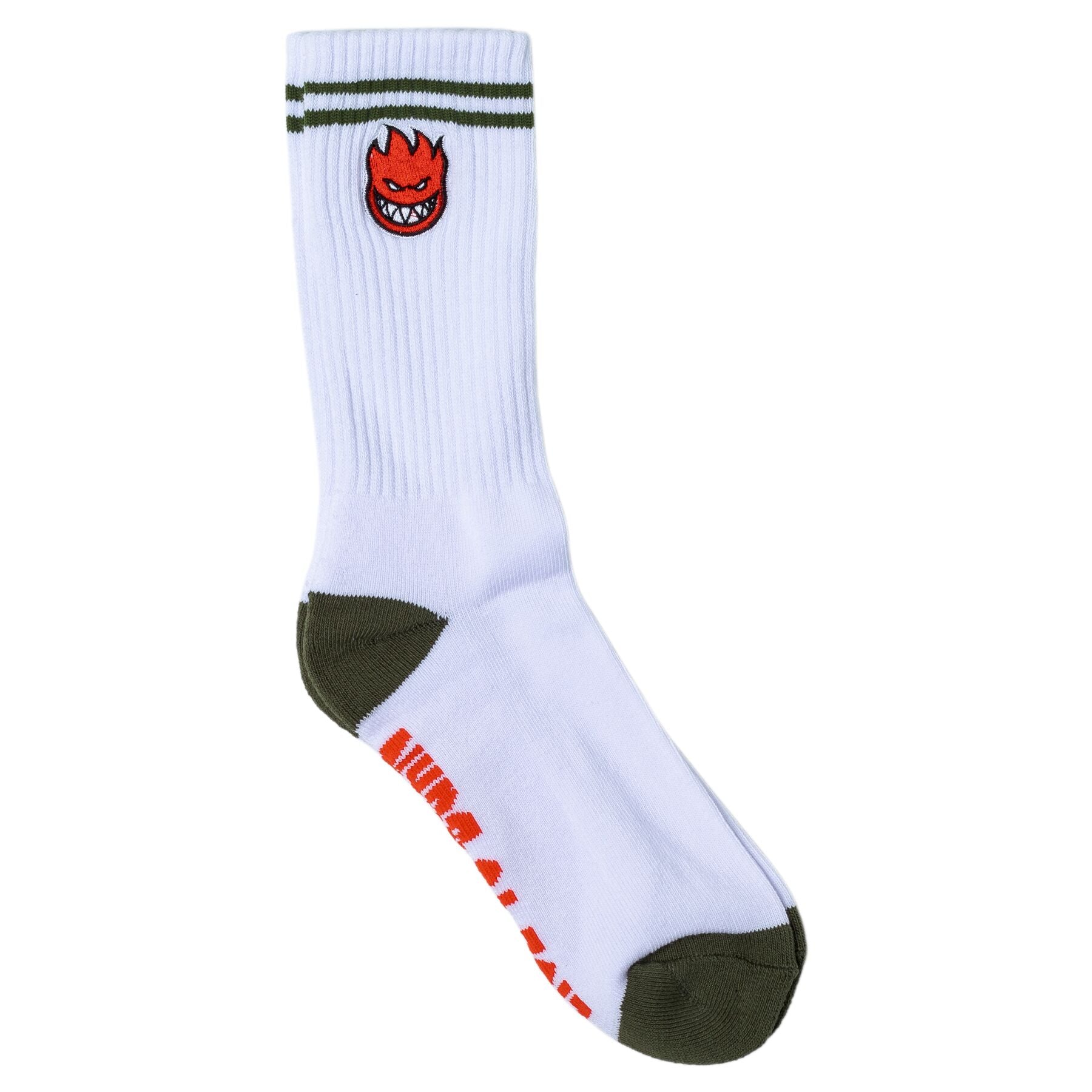 Spitfire Bighead Fill Sock Emb Olive/Red