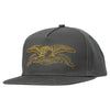 Antihero Basic Eagle Snapback Hat Dark Charcoal