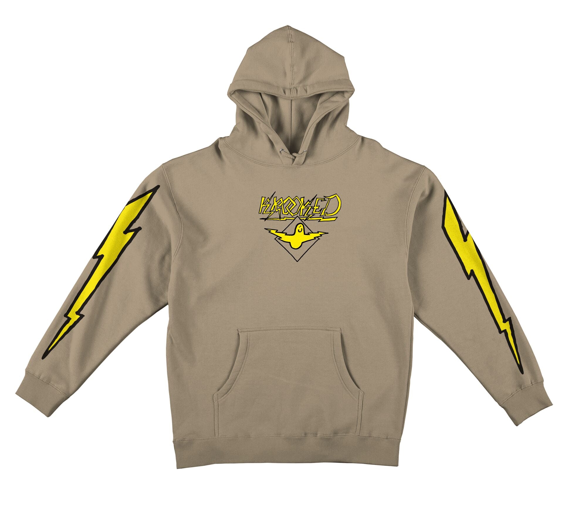 Krooked Bird Lightning Hoodie Sandstone - Orchard Skateshop