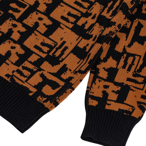 There Jacquard Knit Sweater Black - Orchard Skateshop