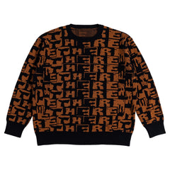 トップス theredthread script knit tops THEREDTHREAD / ザレッドスレッド】script knit tops