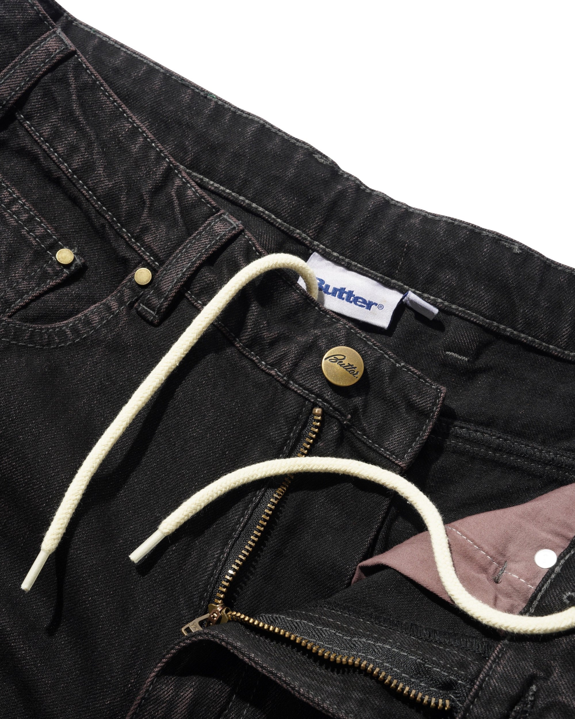 Butter Goods Wide Cut Denim Jeans Tinted Black