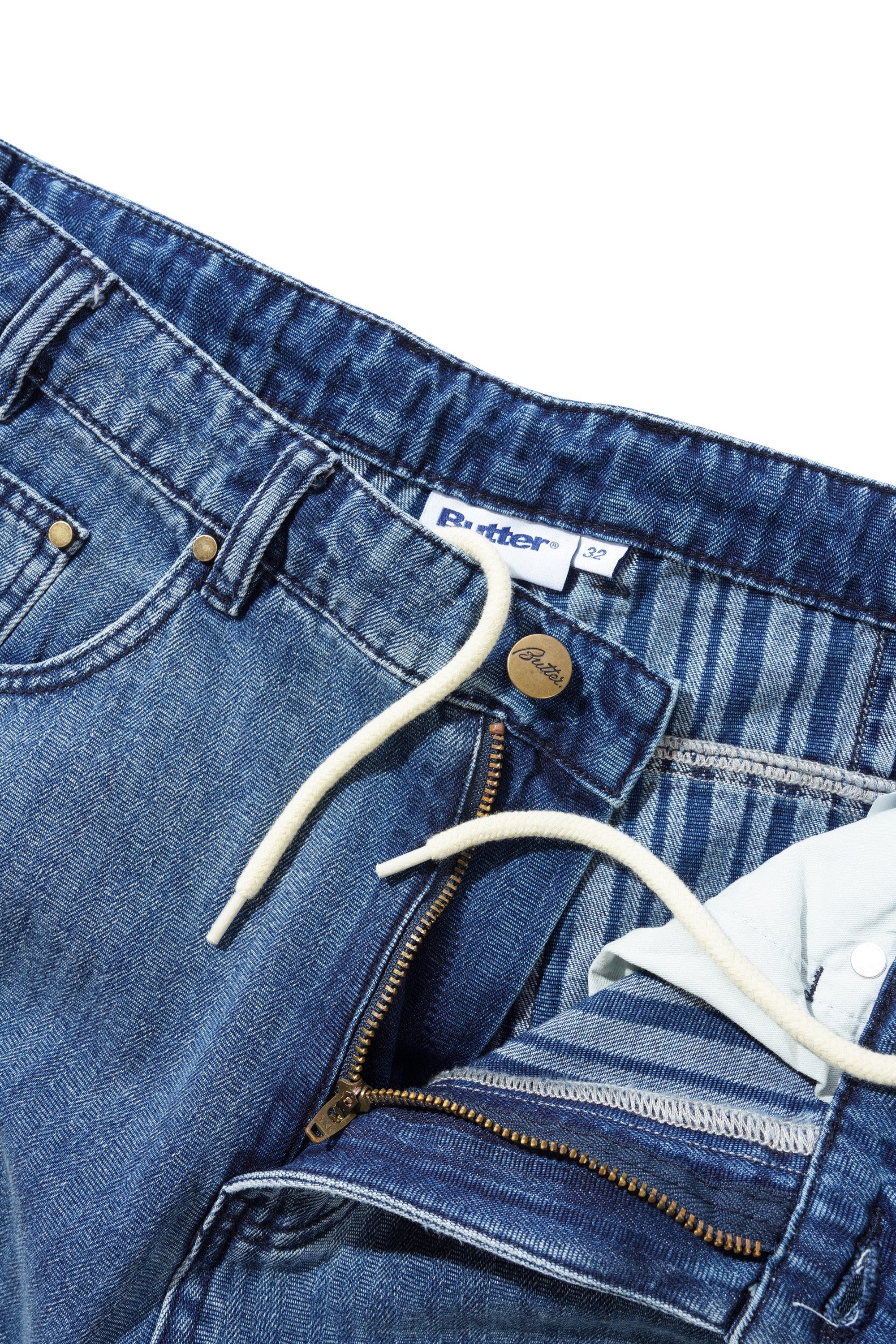 Butter Goods Wide Cut Denim Jeans Vertical Stripe