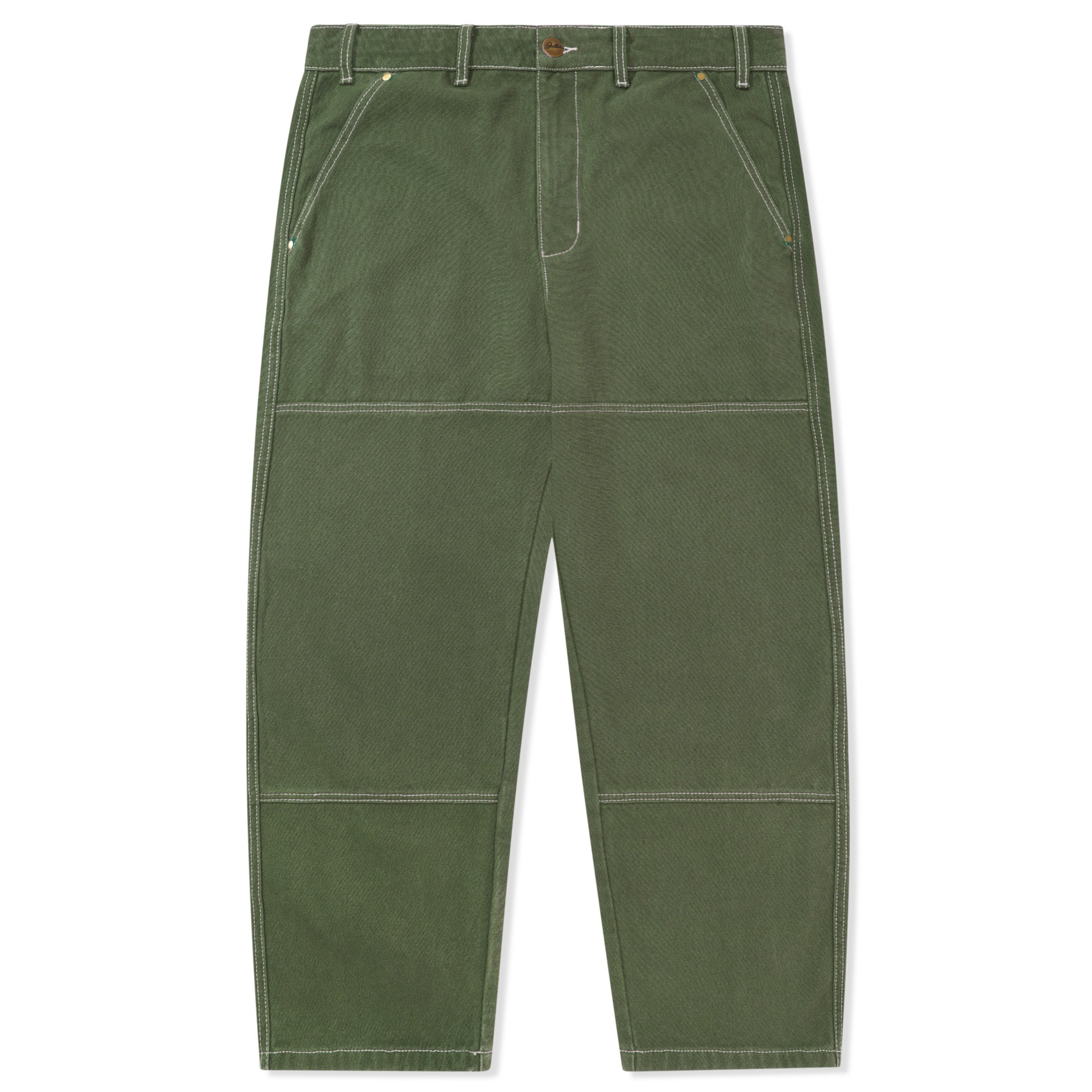 Butter Goods Work Double Knee Pants Washed Khaki - Orchard