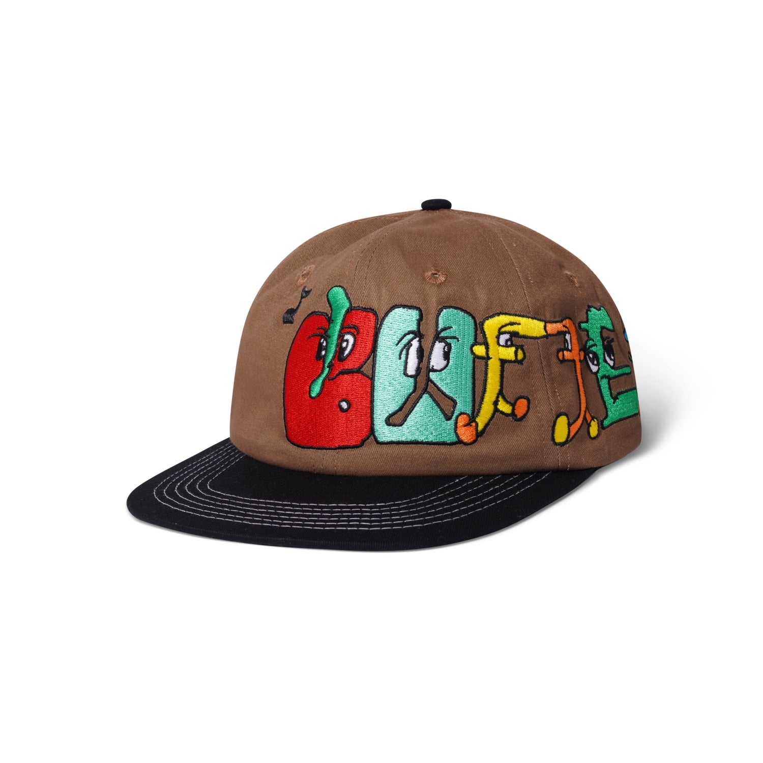 Butter Goods Zorched 6 Panel Cap Brown/Black