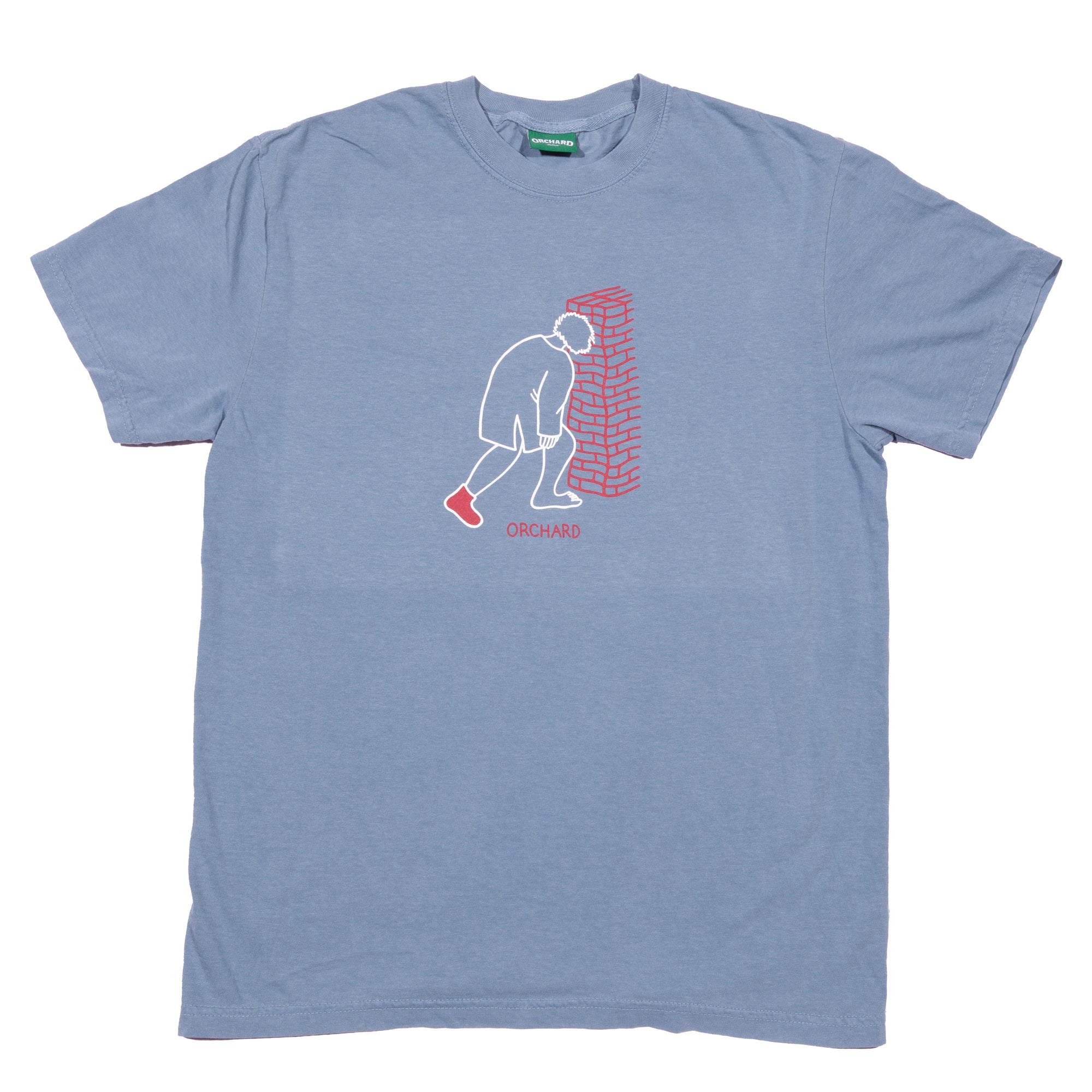 Orchard Entwistle Tee Ice Blue Garment Dyed