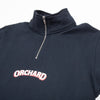 Orchard Text Shadow Q-Zip Sweatshirt Midnight/White/Red