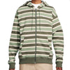 Nike SB Full Zip Striped Hoodie Coconut Milk/Oil Green/White