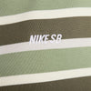 Nike SB Full Zip Striped Hoodie Coconut Milk/Oil Green/White