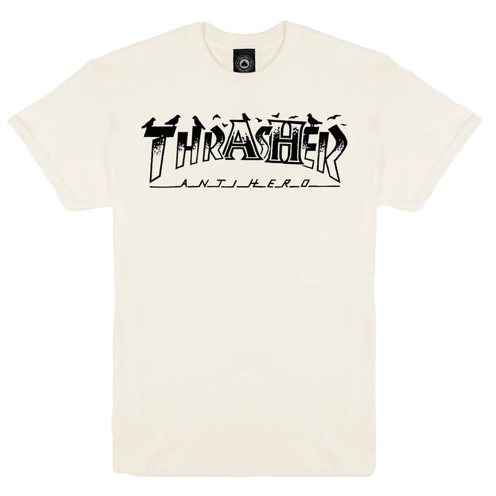 Thrasher x Antihero Pigeon Mag Tee Natural