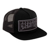 Creature Reverse Patch Mesh Trucker High Profile Hat Black