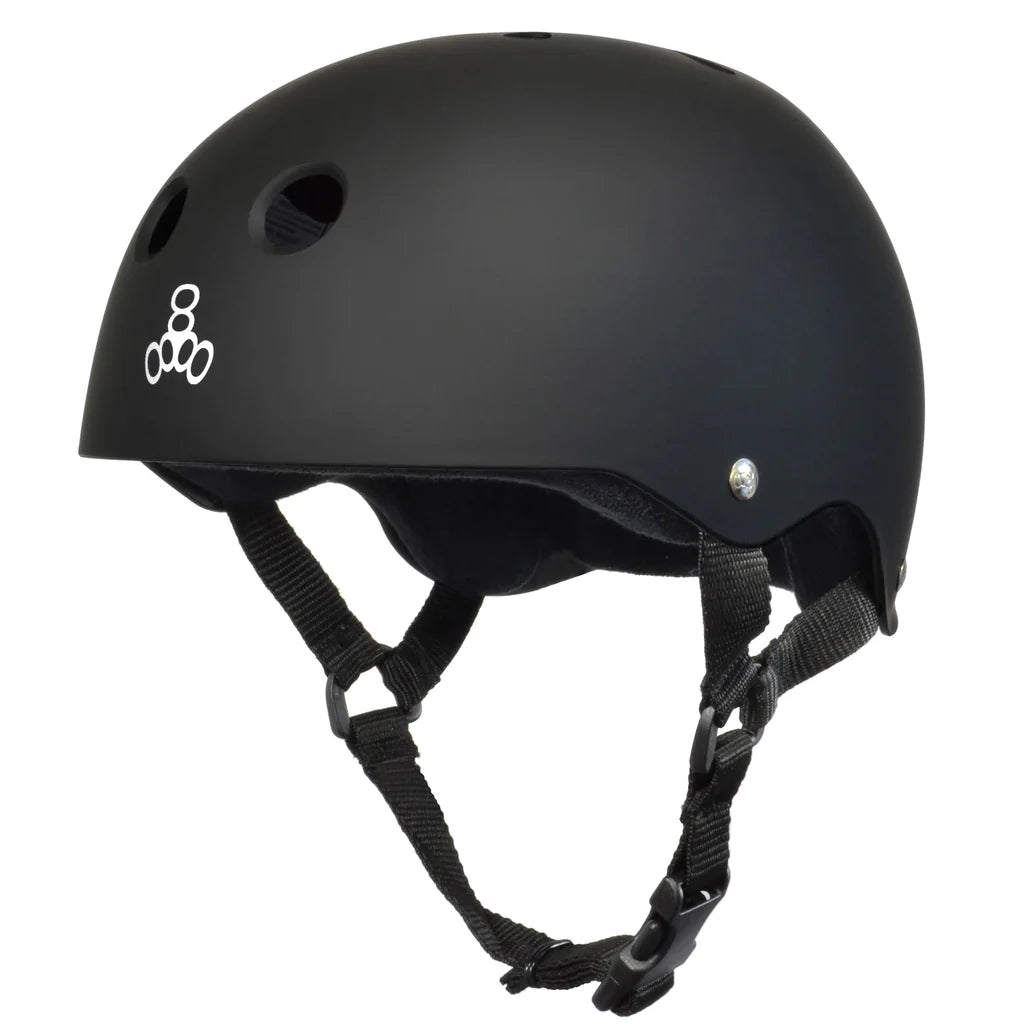 Triple 8 Sweatsaver Helmet Black Matte w/ White