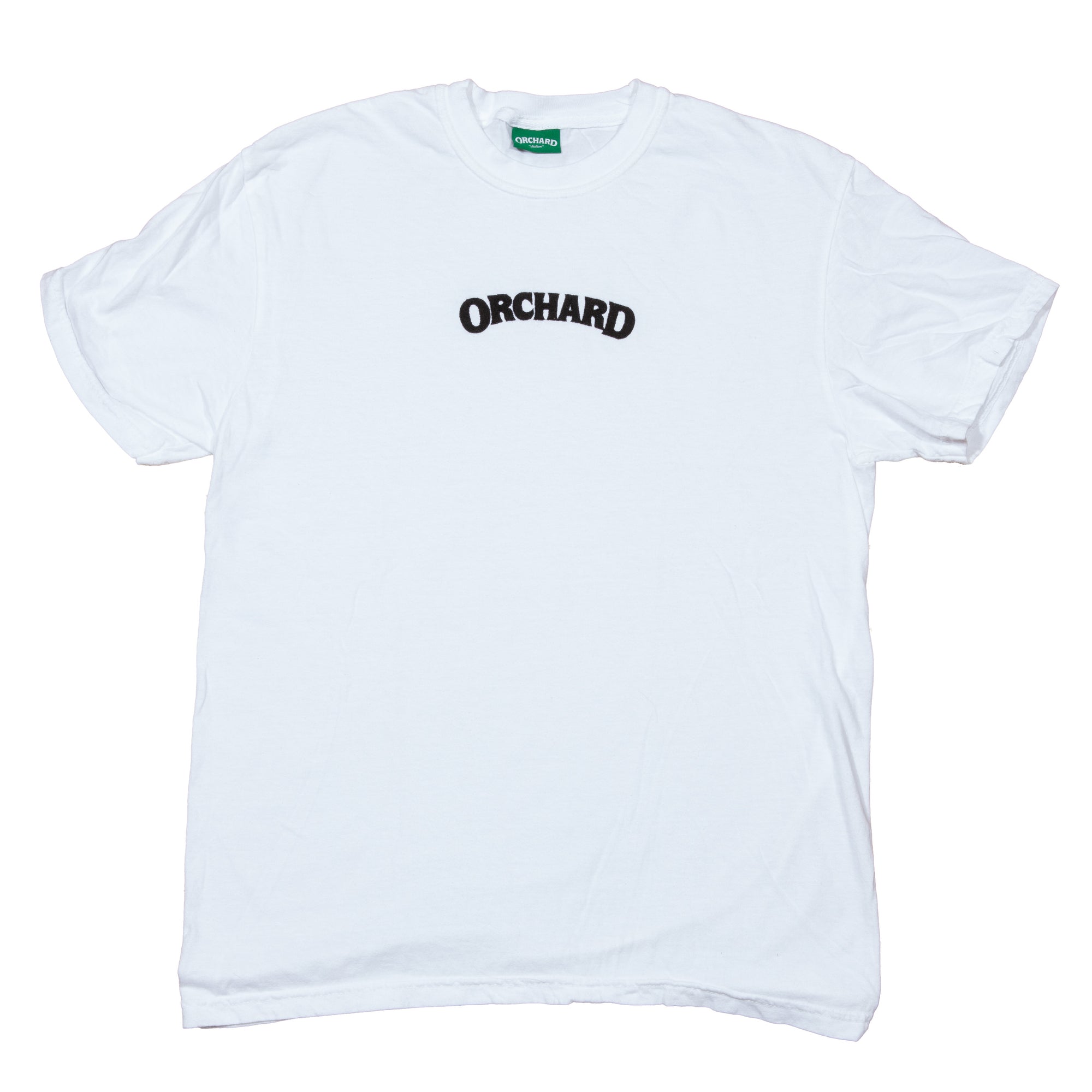 Orchard Embroidered Text Logo Tee White/Black