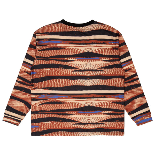 SEXHIPPIES ニット Sexhippies Sublimated Thermal Shirt Tan/Black - Orchard Skateshop