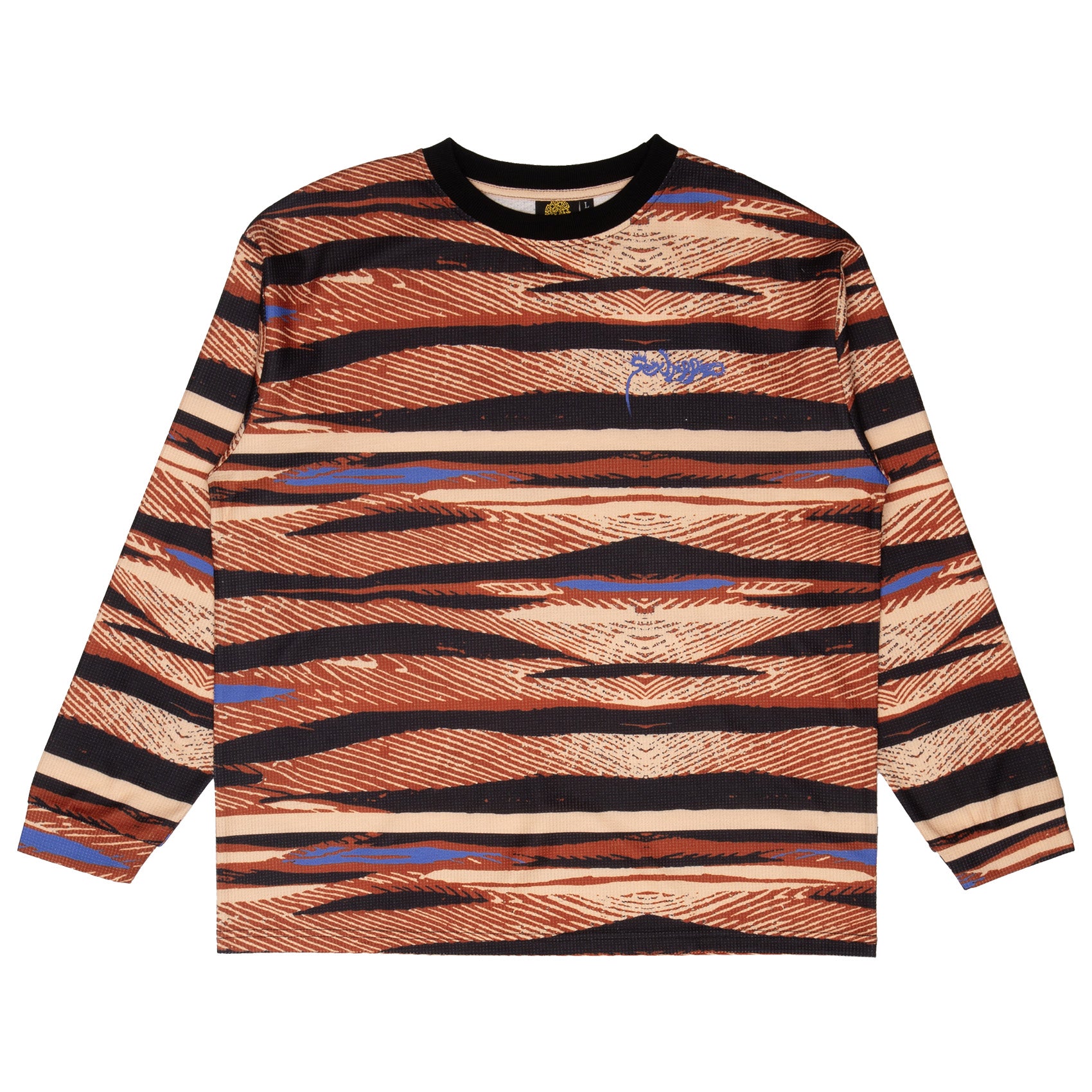Sexhippies Sublimated Thermal Shirt Tan/Black - Orchard Skateshop