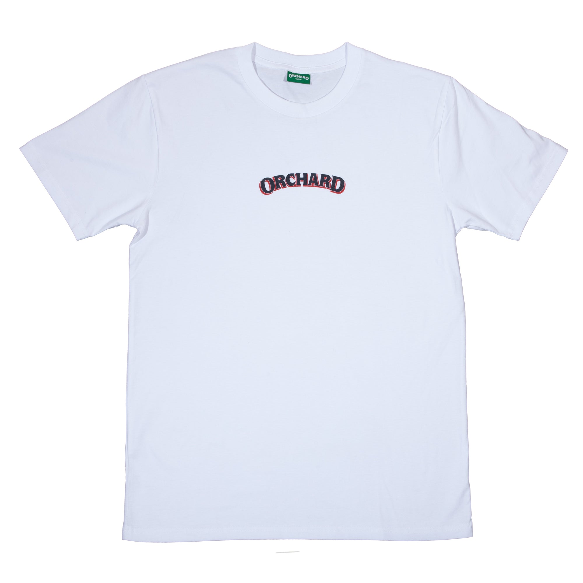 Orchard Text Shadow Tee White/Midnight/Red