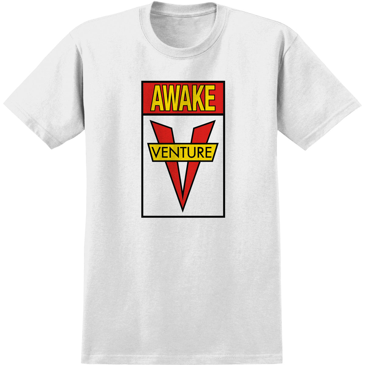 Venture Awake Tee White/Red/Yellow