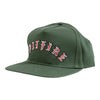 Spitfire Old English Arch Snapback Olive/Red
