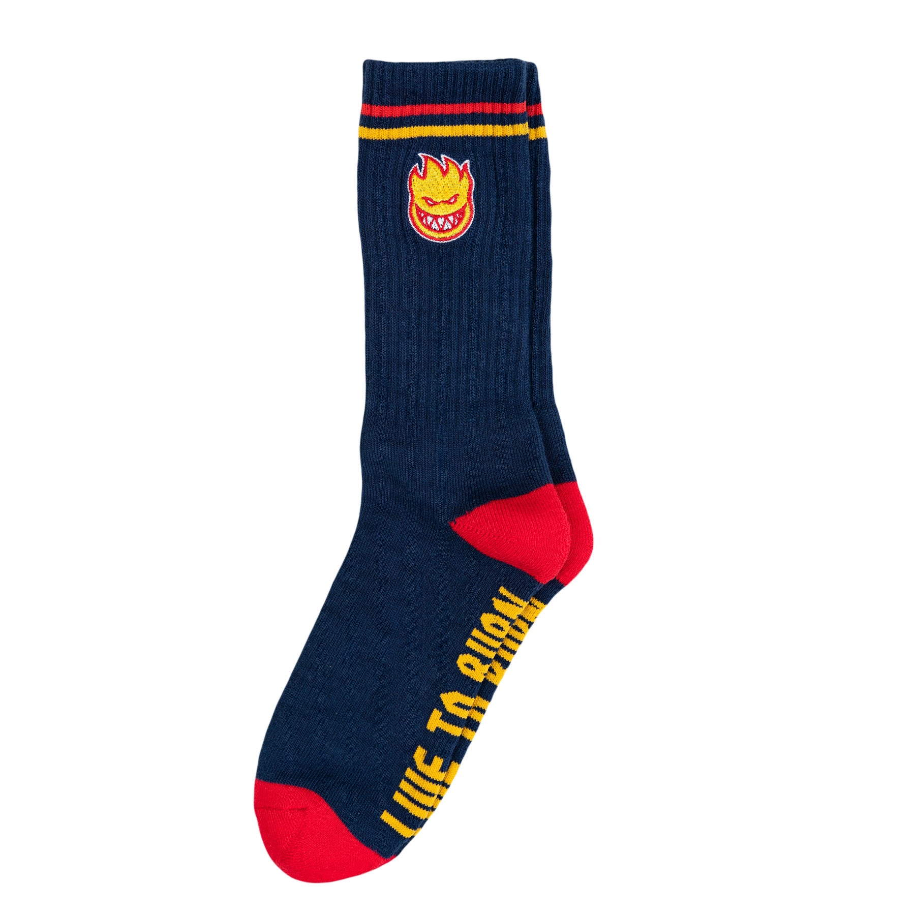 Spitfire Bighead Fill Embroidered Sock Navy/Red/Gold