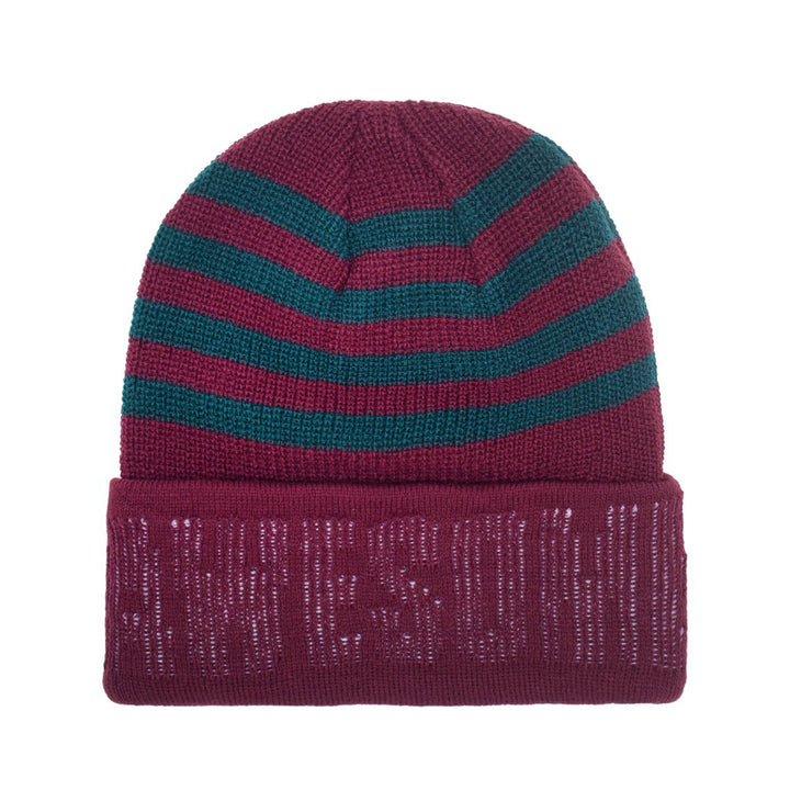 Fucking Awesome FA Striped Cuff Beanie Maroon/Green